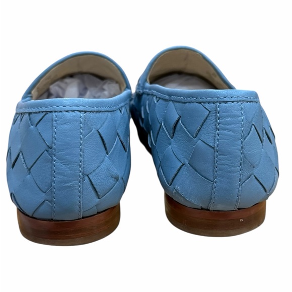 Sam Edelman Loraine Woven Leather Loafers Aspen Sky Blue Size 8 - Picture 8 of 9